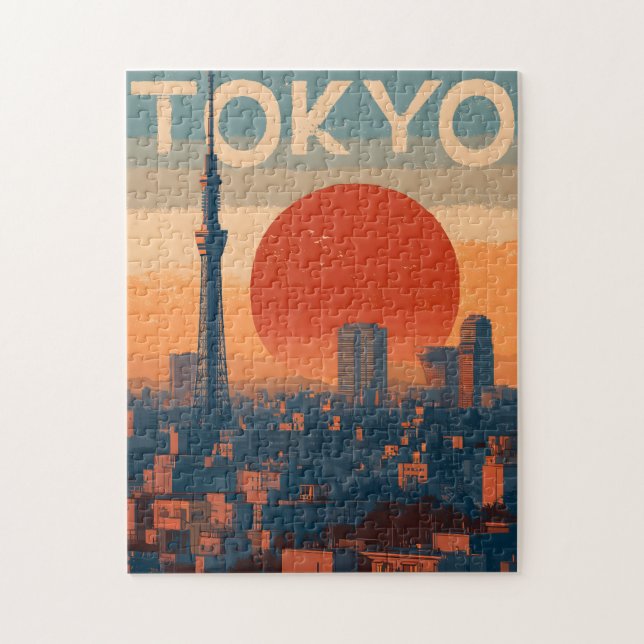 Tokyo vintage pussel (Vertikal)