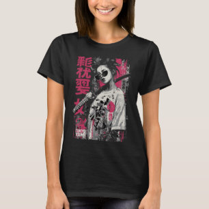 Tokyo Yami – Skuggkrigarkvinna med japansk typogra T Shirt