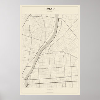 Tokyos gatukartaposter poster
