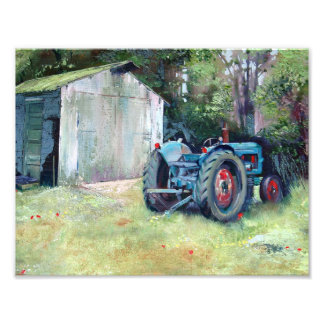 T'ol Tractor Fine Art Print Fototryck