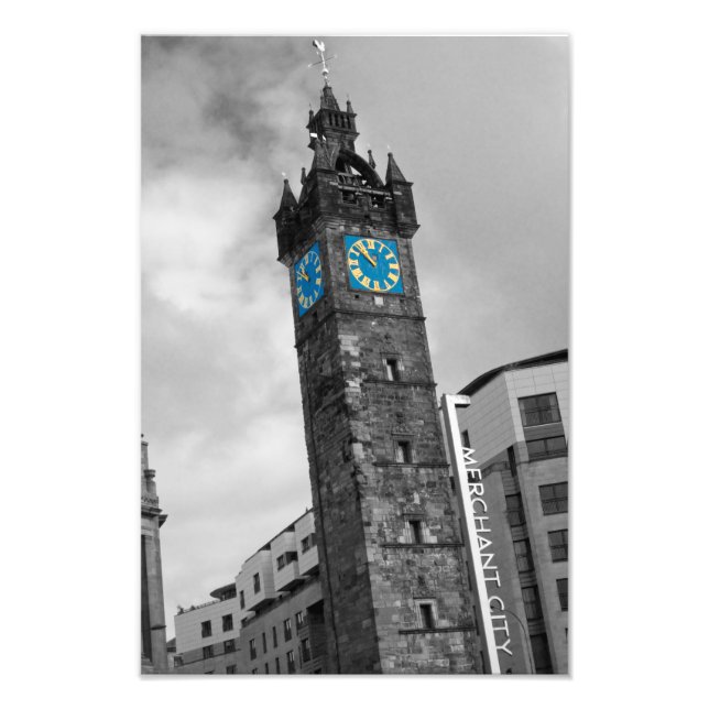 Tolbooth Steeple, Glasgow, Scotland Photo print Fototryck (Framsidan)