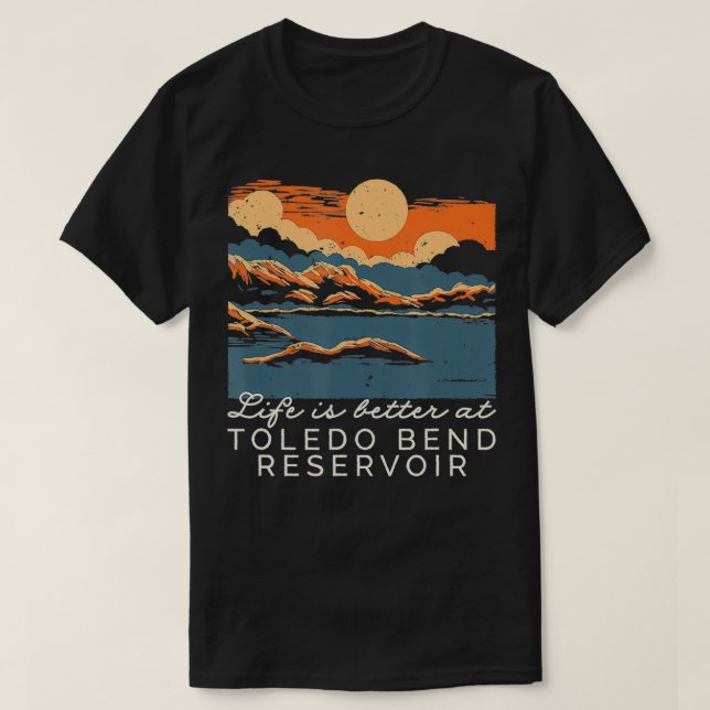 Toledo Bend Reservoir Sjö Life T Shirt (Design framsida)