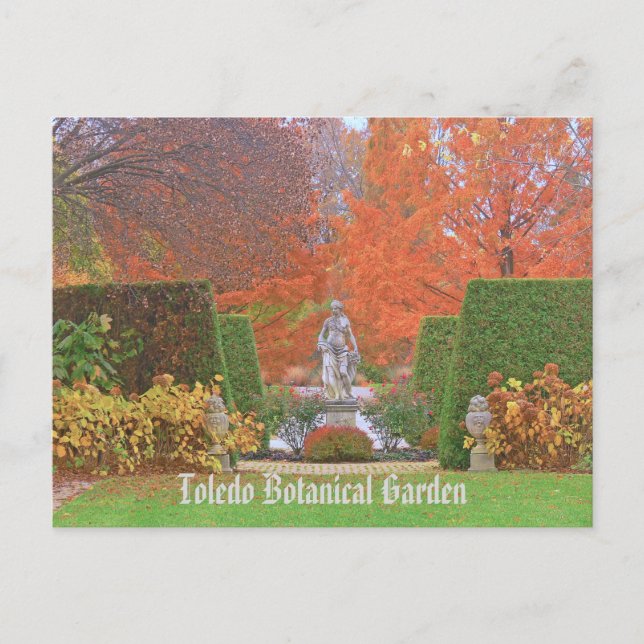 "TOLEDO BOTANICAL GARDEN IN AUTUMN" POSTCARD VYKORT (Framsida)