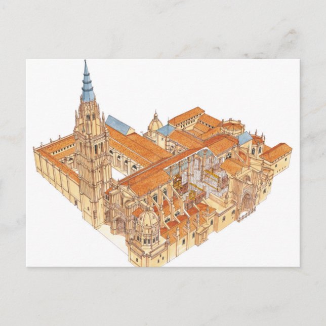 Toledo Cathedral. Spanien Vykort (Framsida)