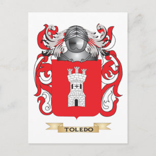 Toledo Family Crest (Jackande av Arm) Vykort