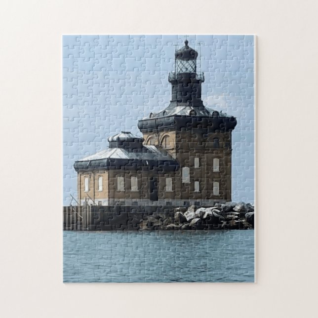 Toledo Harbor Lighthouse omvandlat till en  Pussel (Vertikal)