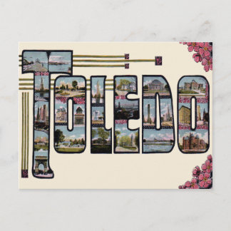 Toledo, OH Large Brev Scenia Postcard Vykort