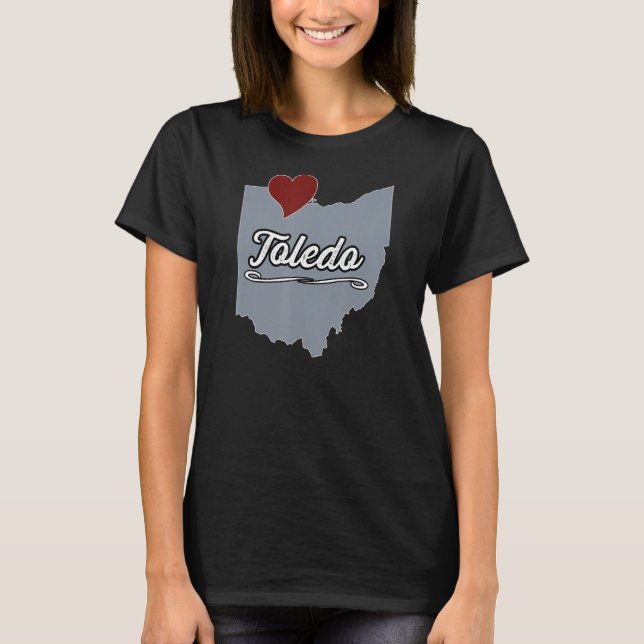 TOLEDO Ohio OH City State USA Cute Souvenir T Shirt (Framsida)