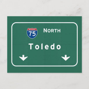 Toledo Ohio oh Interstate Highway Freeway : Vykort