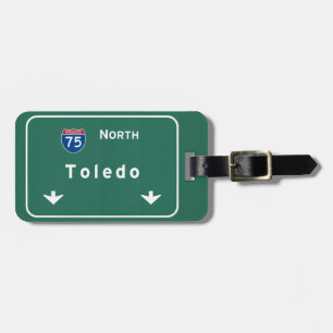Toledo Ohio oh Interstate huvudvägmotorväg: Bagagebricka