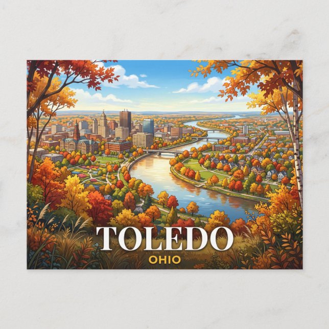 Toledo Ohio Resa Vykort (Framsida)