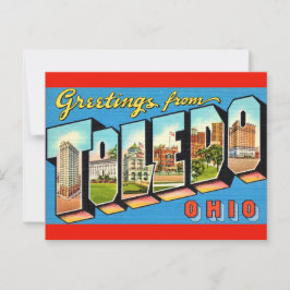 Toledo Ohio Retro-vykort Vykort