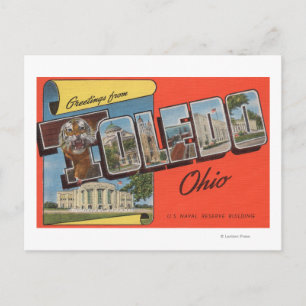 Toledo, Ohio - U.S. Naval Reserve Byggnad Vykort