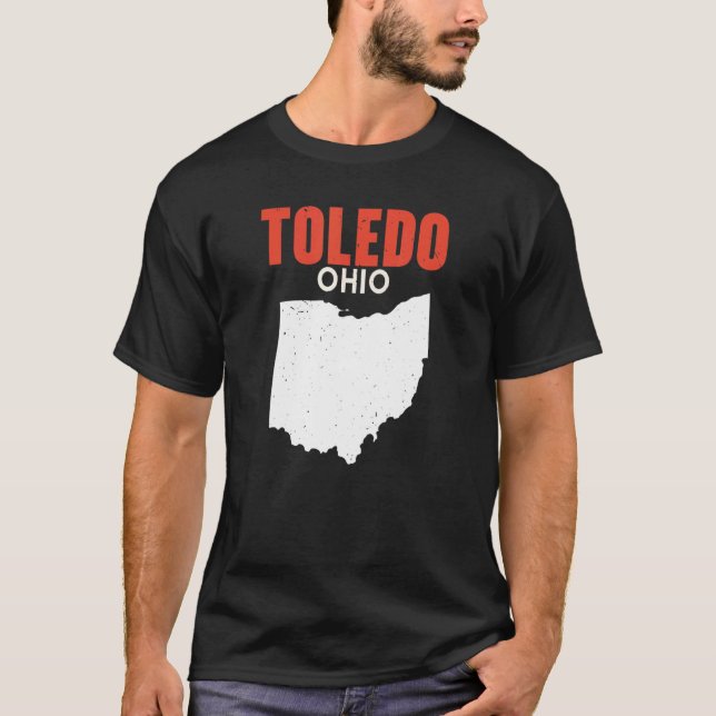 TOLEDO Ohio USA State America Travel Ohioan T Shirt (Framsida)