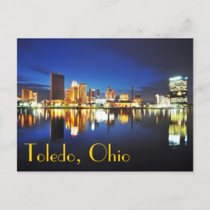 Toledo, Ohio vid dusk Vykort