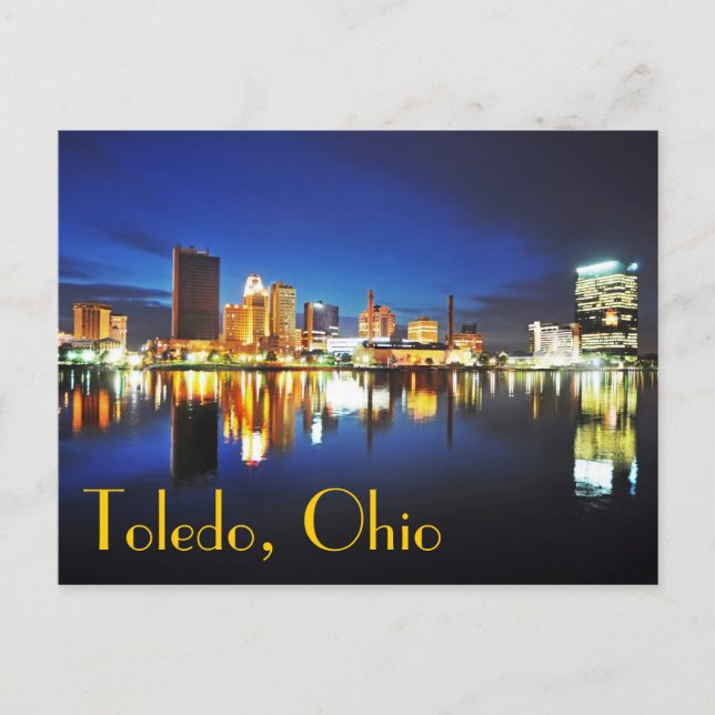 Toledo, Ohio vid dusk Vykort (Framsida)