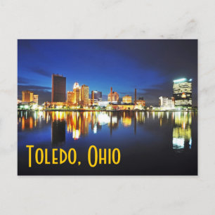 Toledo, Ohio vid dusk Vykort