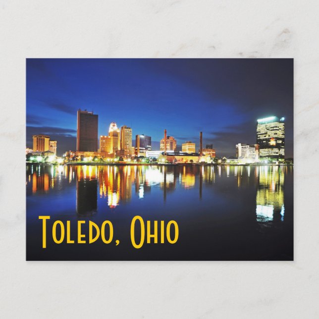 Toledo, Ohio vid dusk Vykort (Framsida)