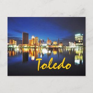 Toledo, Ohio vid dusk Vykort