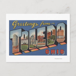 Toledo, OhioStora BokstavscenerToledo, OH Vykort