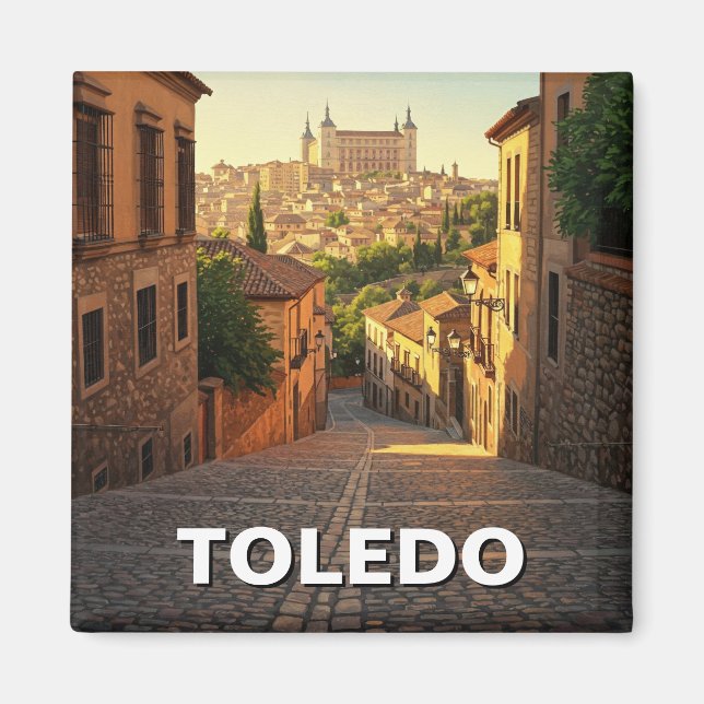Toledo Spain Alcazar Travel Magnet (Framsidan)