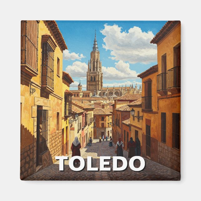 Toledo Spain Travel Magnet (Framsidan)