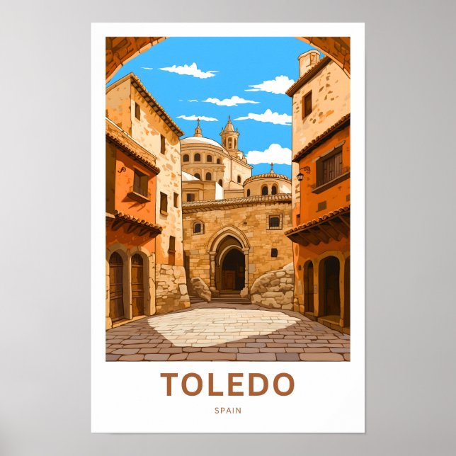 Toledo Spain Travel Skriv ut Poster (Framsidan)