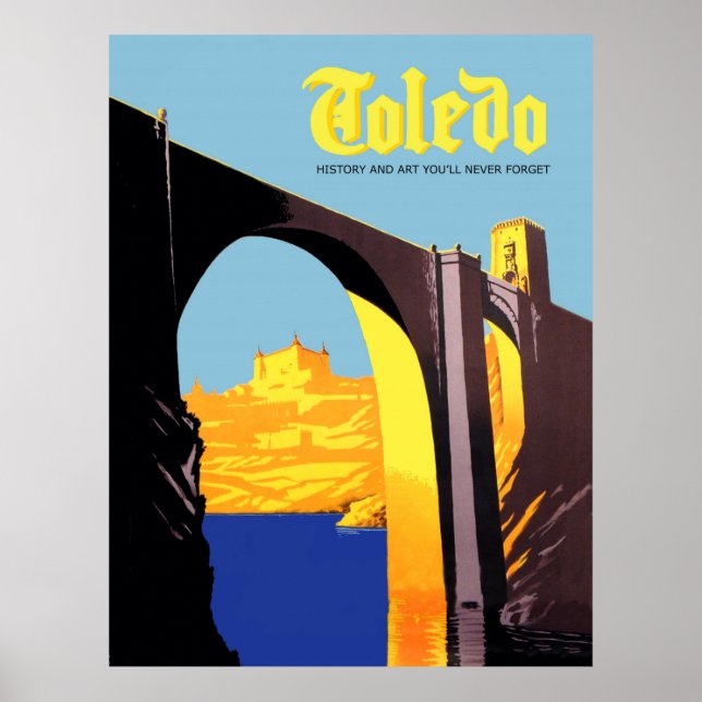 Toledo, Spanien. Bro över Medelhavet Poster (Framsidan)