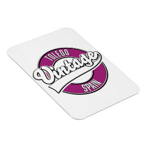 Toledo spanien retro stil logotyp magnet