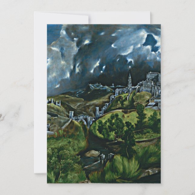 Toledos vy av El Greco Kort (Framsida)