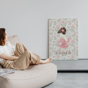 Tolerable - Jane Austen Blommigt Vintage Canvastryck