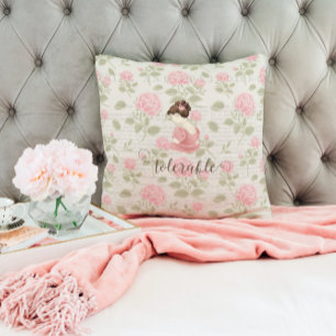 Tolerable - Jane Austen Blommigt Vintage Kudde