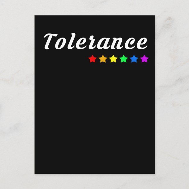 Tolerance  | LGBTQ+ Pride Postkarte Vykort (Framsida)