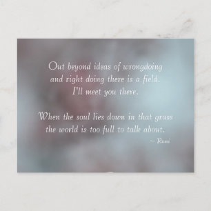 Tolerance Rumi Quote Vykort
