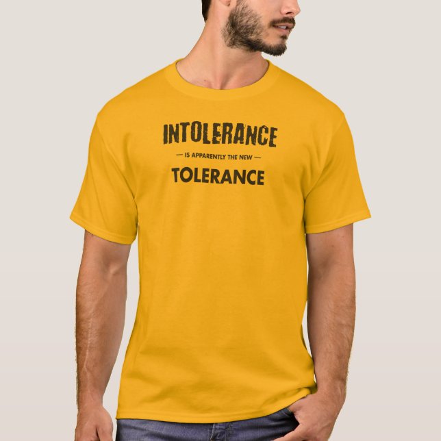 Tolerans är uppenbarligen den nya toleransen t shirt (Framsida)