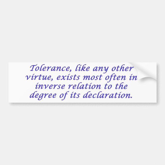 Tolerans Bildekal (Framsidan)