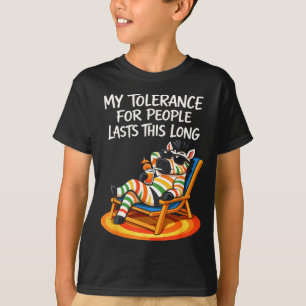Tolerans för människor varar så här länge rolig ko t shirt