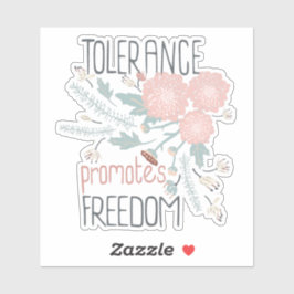 Tolerans främjar fri, uppspelande blomningsblandni klistermärken