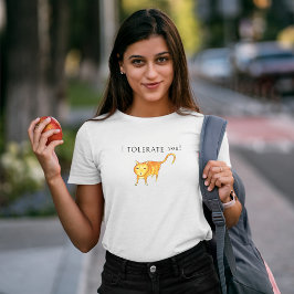 Tolerant Apatisk Orange Katt T Shirt