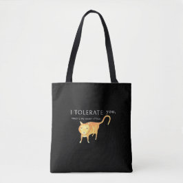Tolerant Apatisk Orange Katt Tygkasse