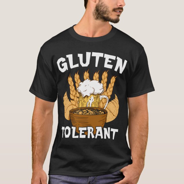 Tolerant lutenminne som drar Humor T Shirt (Framsida)