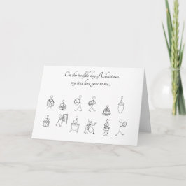 Tolfte dag av julkortet kort