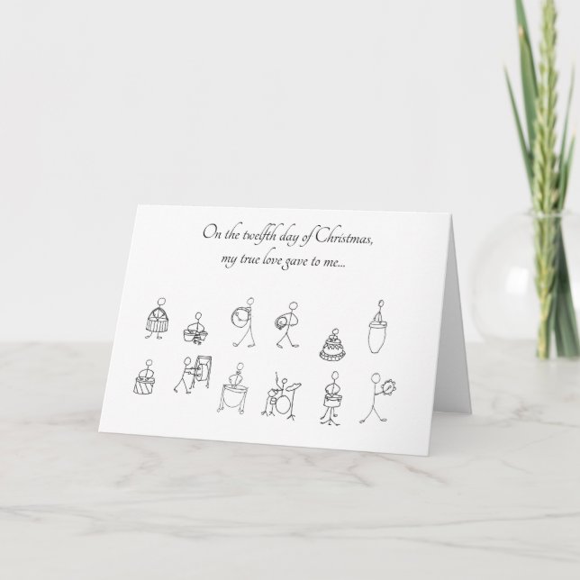Tolfte dag av julkortet kort (Framsida)