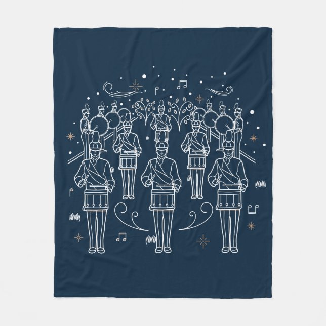 Tolfte dagen av Throw Blanket-julen i Ull Fleecefilt (Framsidan)