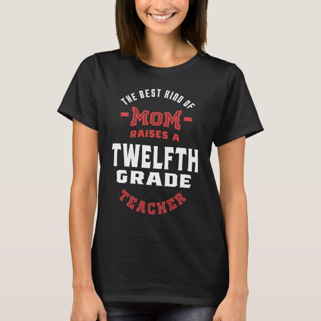 Tolfte Klass-läraren T Shirt (Framsida)