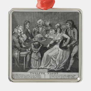 Tolfte natt 1794 julgransprydnad metall