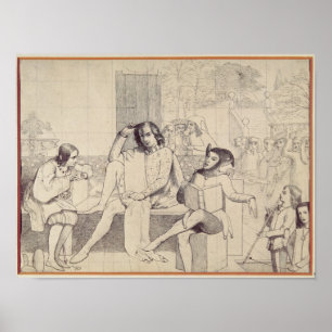 Tolfte natten, 1850 poster