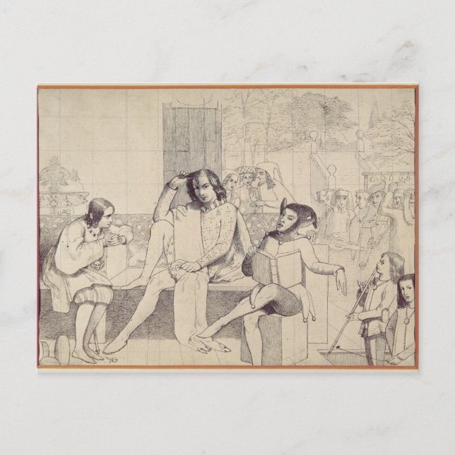 Tolfte natten, 1850 vykort (Framsida)