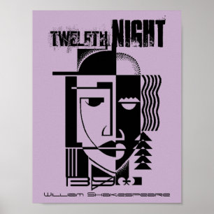 Tolfte William Shakespeare 12:enatt Poster