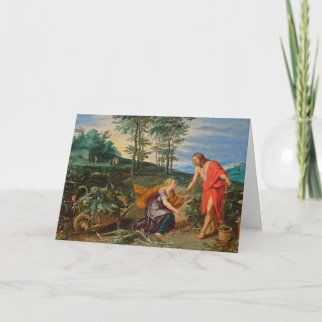 Toli mig Tangere Jesus och Mary Magdalene Helgkort (Framsida)